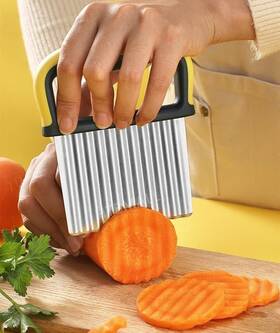 Htbmall 761989190945 Crinkle Potato Cutter Wavy Chopper Knife Upgraded Stainless Steel Blade Sa