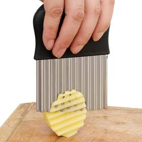 Htbmall 761989191003 Crinkle Cutter Wavy Chopper Knife Upgraded Stainless Steel Blade Safe Kitchen