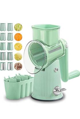 Psj-001 Huzhibing 5 In 1 Rotary Cheese Grater Vegetable Slicer Sustease With Handle Crank