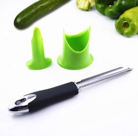 I Kito 785004946201 Zucchini Corer 3pcs Fruit And Vegetable Corers Set Cucumber Jalapeno Chili Bel