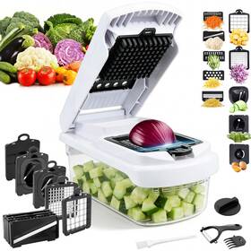 B0fnw2pnsd Ieth 18-in-1 Vegetable Chopper Mandoline Slicer For Kitchen Food With Contai