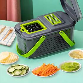 As-055104 Intbuying 22-in-1 Vegetable/fruit Chopper 2.8l Capacity 3mm-35mm Dice Slicer