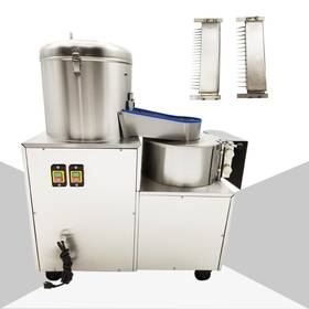 As-057008 Intbuying 110v Electric Stem And Root Washing Peeling Cutting Machine 400kg/h