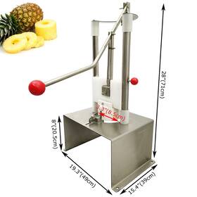 Int-056618 Intbuying Stainless Steel Manual Countertop Pineapple Core Removal Peeler Cutter Machine