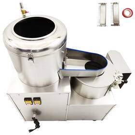Int-057008 Intbuying 110v Electric Stem And Root Vegetable Fruit Washing Peeling Cutting Machine