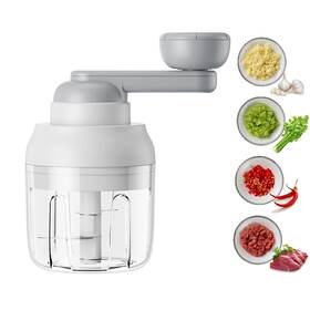 Intertest 714554388230 Manual Garlic Chopper Mini Portable Veggie Cutter 250ml Nut Grinder Onion