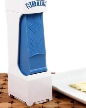 Inventions For Market 851287004522 One Click Stick Butter Cutter With Stainless Steel Blade Regular Blue 1/4