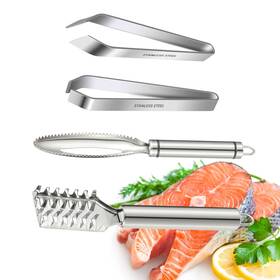 20240508yp Iziusy 2 Pcs Fish Tweezer Scale Remover Fishbone Tweezers Descaler Cleane