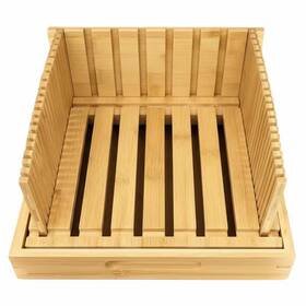Jfvkaf 313056012034 Wooden Bread Slicer For Sourdough Rounds And Homemade Adjustable Wide Slo