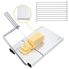Zsq304 Jhec Cheese Slicer With 10 Replacement Wires - Stainless Steel Cutter For S