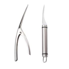 Jieou 921502938452 2 Pack Stainless Steel Shrimp Line Knife Peeler Tool E