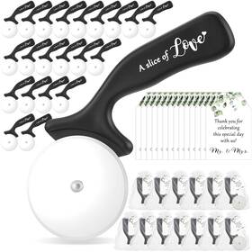 Jingmore-che-iwpeoiwjis21 Jingmore 50 Set Wedding Party Favor For Guests Include A Slice Of Love Stainless Steel