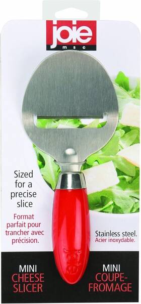 Joie 067742266217 Mini Precise Cheese Slicer 5 Inch Stainless Steel Razor Sharp Bpa Free Red