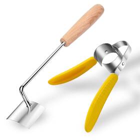 Cpt2 Jomihoney Corn Kernel Remover Combo Set - Stainless Steel Stripper Pliers And Wooden
