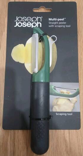 10108 Joseph Multi-peel Straight Peeler Easy Grip Handles Stainless Steel Blade New