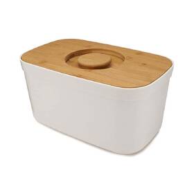 81097 Joseph Bread Box With Removable Bamboo Cutting Board White