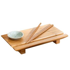 J55-1106 Joyce Chen 55-1106 Bamboo Sushi Board Set 6-inch By 10-1/2-inch