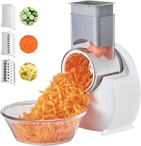 Jumixup01 Juerum Electric Cheese Grater 2025 Upgrade Vegetable Slicer Shredder White