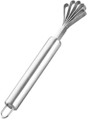 Junfamilee 792483929786 Silver Stainless Steel Coconut Meat Slicer Scraper Fish Scales Removal Scrape