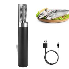 Efs-0623 Justhere Electric Fish Scaler Cordless Descaler Stainless Steel Blade Rechargeabl