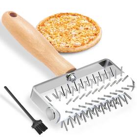 Docker002 Juyverq Pizza Dough Docker Professional Roller With Stainless Steel Spikes Woo