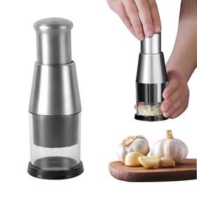 22411045 Kakalote Manual Food Chopper Compact Mini Dicer Stainless Steel Pressed Garlic Choppe