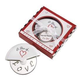 Kate Aspen 843905062137 A Slice Of Love Stainless-steel Pizza Cutter In Miniature Box Perfect