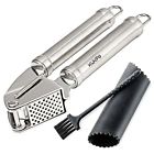 Kgp123 Kukpo Stainless Steel Garlic Press Mincer Peeler Brush Crusher Set