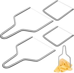 Kibbeh 313057345391 4 Pcs Stainless Steel Cheese Slicer With Wire Cutter For Kitchen Block Ch