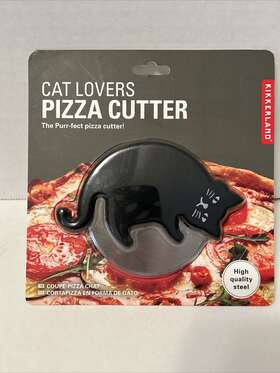 Kikkerland 612615104006 New Cat Lovers Pizza Cutter - The Purr-fect Steel B33