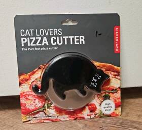Kikkerland 612615114883 New Cat Lovers Pizza Cutter Black The Purr-fect