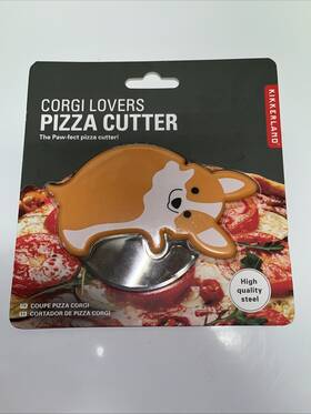 Kikkerland Design 612615121331 Corgi Lovers Pizza Cutter