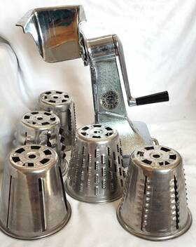 413970 King Kitchen Kutter Food Processor Slicer Healthy Gourmet Vegetable Cutter 5 Cones Vg