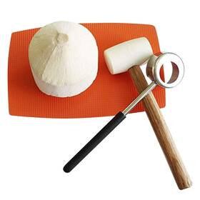 Kinglev 766210950022 Coconut Opener Tools With Hammer Super Safe And Easy To Open Young Coconuts Fo
