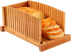 Kiss Core 794775031023 Premium Bamboo Bread Slicer For Homemade Crumb Catcher
