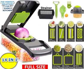 Kitchen 194998721631 14-in-1 Vegetable Fruit Chopper Cutter Food Onion Veggie Dicer Slicer