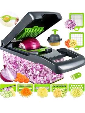 Kitchen 324578164258 Ideas - Veggie Slicer 16 Pcs Multifunctional Vegetable Chopper