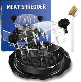 Kitchen 711181127423 Chicken Shredder Tool Twist Large With Brush Visible Meat Grind