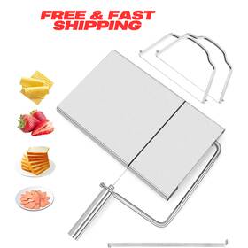 Kitchen 820530264105 New Cheese Slicer Cutter Board Stainless Steel Wire Cutting Hand Tool