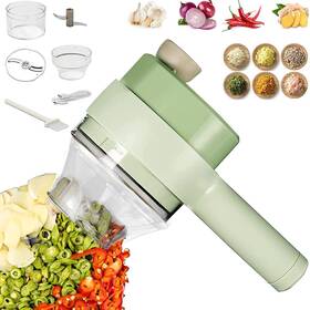 Kgvc1 Kitchen Goods Electric Vegetable Cutter Set - 4 In 1 Portable Rechargeable Wireless Food