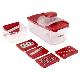 878110611 Kitchen Hq 6-in-1 Easy Slice Boxed Mandoline Slicer With Safety Holder 878-110