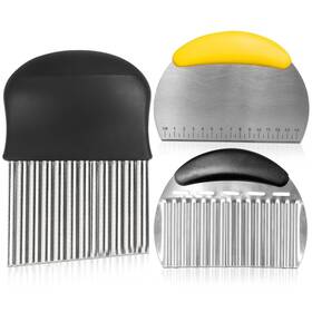 Kitchen Kats 860011183600 Crinkle Cutters For Vegetables Easy Cut Stainless Steel Veggie Chopper Crinkl