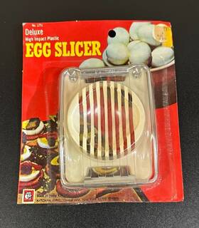 1291 Kitchen King Vtg Deluxe Egg Slicer 1975 New In Original Package #1291