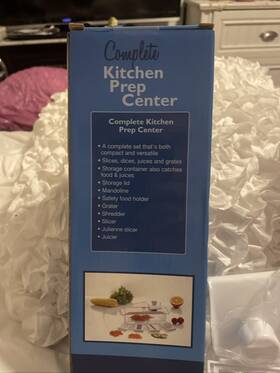 Kitchen Worthy 607656054304 Complete Prep Center Mandolin Grater Juicer With Lid New
