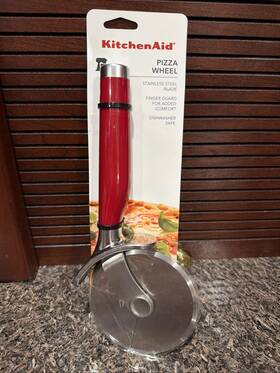 Kitchenaid 024131453481 New Pizza Wheel Cutter Brushed Stainless Steel Red