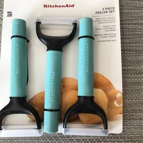 Kitchenaid 024131471362 3-piece Peeler Set Julienne Serrated Y-peeler With Covers