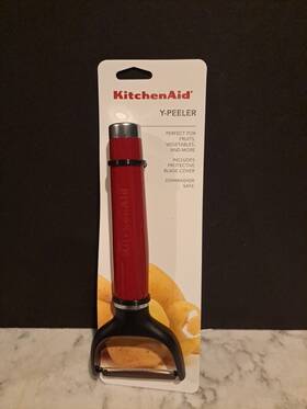 Ke145ohera Kitchenaid Y Peeler Straight Blade With Cover - Empire Red Hera New