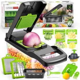Kitchencraze 626027021328 Heavy-duty Vegetable Chopper 14-in-1 Super-sharp Ultra-hardened And Never-