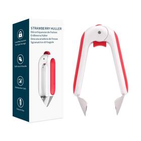 Kitchendao 850051934829 Strawberry Huller Corer Stem Remover With Safety Lock Non-slip Soft-touch Ha