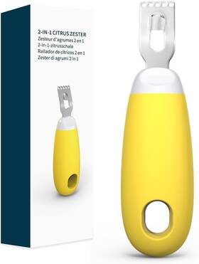 Kd0482 Kitchendao Citrus Lemon Peeler Zester Tool To Save Effort Ultra Sharp Yellow
